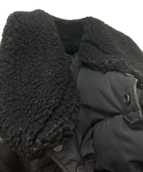 RockyMountainFeatherBed（ロッキーマウンテンフェザーベッド）RockyMountainFeatherBed (ロッキーマウンテンフェザーベッド) レザーヨークダウンジャケット/Leather yoke down jacket ブラック サイズ:38の古着・服飾アイテム