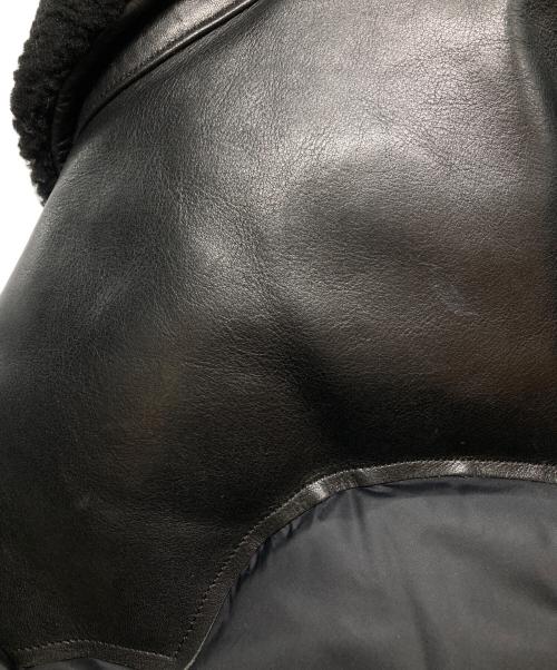 RockyMountainFeatherBed（ロッキーマウンテンフェザーベッド）RockyMountainFeatherBed (ロッキーマウンテンフェザーベッド) レザーヨークダウンジャケット/Leather yoke down jacket ブラック サイズ:38の古着・服飾アイテム