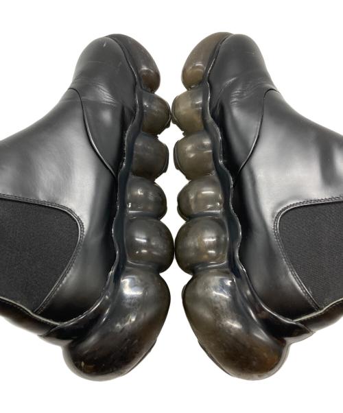 Mikio Sakabe（ミキオサカベ）Mikio Sakabe (ミキオサカベ) サイドゴアレザーブーツ/Side-gore leather boots ブラック サイズ:28の古着・服飾アイテム