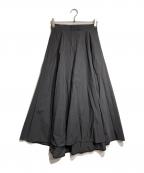 ATONエイトン）の古着「KYOTO TSURIZOME COTTON FLARED SKIRT」｜グレー