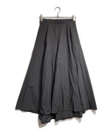 ATON（エイトン）の古着「KYOTO TSURIZOME COTTON FLARED SKIRT」｜グレー