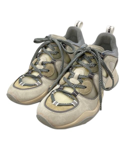 FENDI（フェンディ）FENDI (フェンディ) フルイドテクニカルメッシュスニーカー/Fluid technical mesh sneakers グレー サイズ:38の古着・服飾アイテム