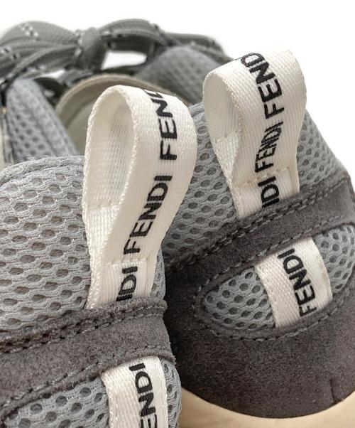FENDI（フェンディ）FENDI (フェンディ) フルイドテクニカルメッシュスニーカー/Fluid technical mesh sneakers グレー サイズ:38の古着・服飾アイテム