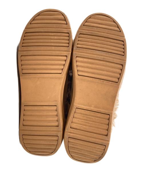 MONCLER（モンクレール）MONCLER (モンクレール) フェイクファーレースアップブーツ/Faux fur lace-up boots ブラウン サイズ:38の古着・服飾アイテム