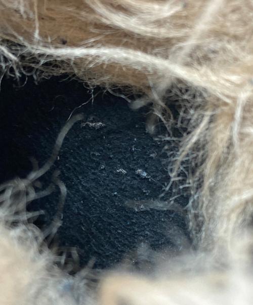 MONCLER（モンクレール）MONCLER (モンクレール) フェイクファーレースアップブーツ/Faux fur lace-up boots ブラウン サイズ:38の古着・服飾アイテム