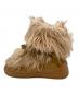 MONCLER (モンクレール) フェイクファーレースアップブーツ/Faux fur lace-up boots ブラウン サイズ:38：30000円
