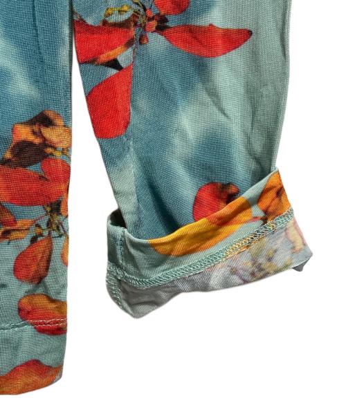 DRIES VAN NOTEN（ドリスヴァンノッテン）DRIES VAN NOTEN (ドリスヴァンノッテン) ボタニカル柄セカンドスキンカットソー/Botanical Print Second-Skin Top ブルー サイズ:XSの古着・服飾アイテム