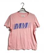 Maison Margielaメゾンマルジェラ）の古着「ロゴプリントTシャツ/logo graphic T-shirt」｜ピンク