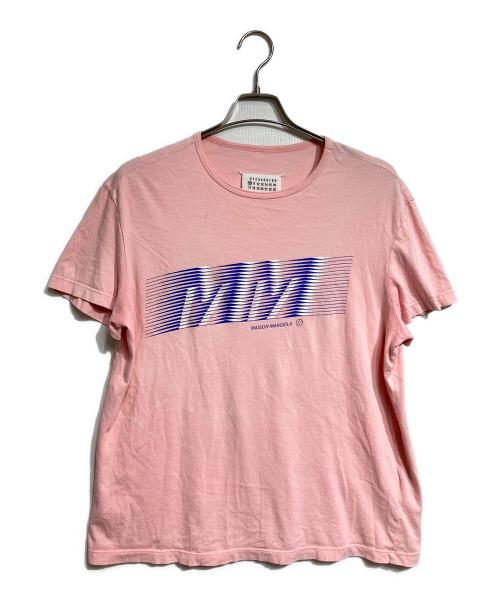 Maison Margiela（メゾンマルジェラ）Maison Margiela (メゾンマルジェラ) ロゴプリントTシャツ/logo graphic T-shirt ピンク サイズ:48の古着・服飾アイテム