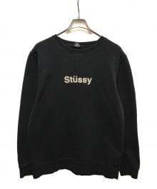 stussy（ステューシー）の古着「フロッキーロゴスウェット」｜ブラック