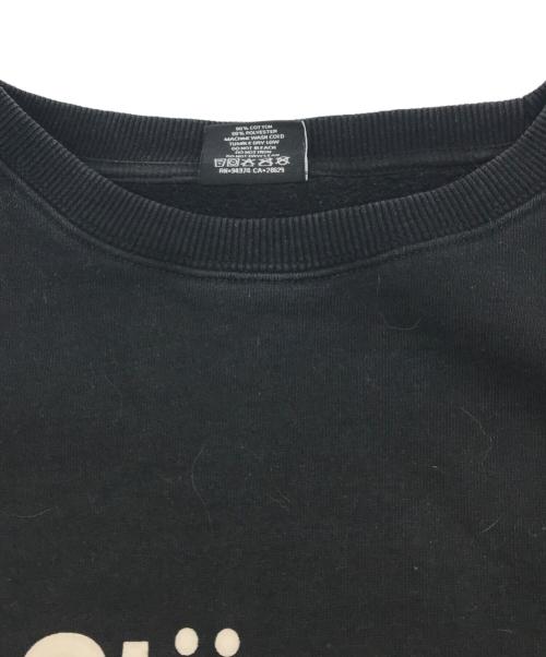 stussy（ステューシー）stussy (ステューシー) フロッキーロゴスウェット ブラック サイズ:Mの古着・服飾アイテム