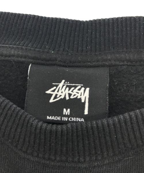 stussy（ステューシー）stussy (ステューシー) フロッキーロゴスウェット ブラック サイズ:Mの古着・服飾アイテム