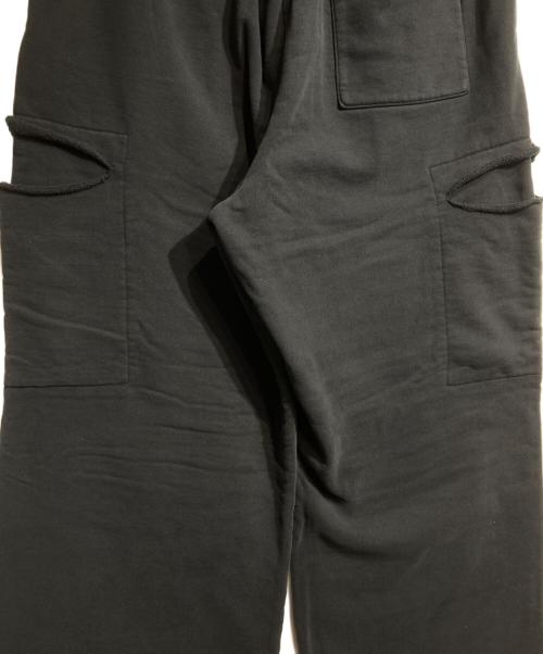 TASKS（タスク）TASKS (タスク) ダメージ加工スウェットワイドパンツ/Sweat Wide Pants ブラック サイズ:Freeの古着・服飾アイテム