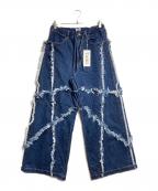 TASKSタスク）の古着「ダメージ加工バギーデニムパンツ/Baggy denim pants」｜インディゴ