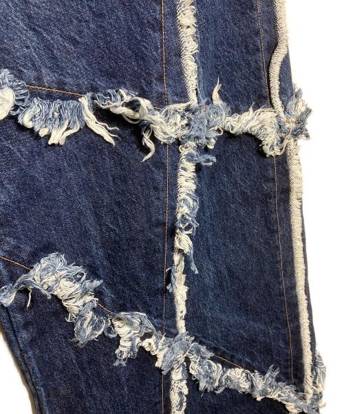 TASKS（タスク）TASKS (タスク) ダメージ加工バギーデニムパンツ/Baggy denim pants インディゴ サイズ:FREEの古着・服飾アイテム