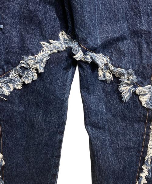 TASKS（タスク）TASKS (タスク) ダメージ加工バギーデニムパンツ/Baggy denim pants インディゴ サイズ:FREEの古着・服飾アイテム