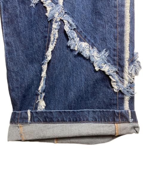 TASKS（タスク）TASKS (タスク) ダメージ加工バギーデニムパンツ/Baggy denim pants インディゴ サイズ:FREEの古着・服飾アイテム