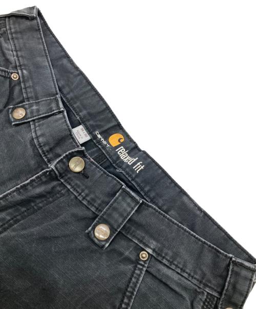 CarHartt（カーハート）CarHartt (カーハート) ダブルニーリップストップカーゴパンツ ブラック サイズ:36の古着・服飾アイテム