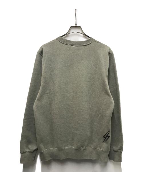 stussy（ステューシー）stussy (ステューシー) 00'sメタルプリントスウェット グレー サイズ:Lの古着・服飾アイテム