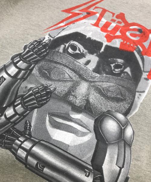 stussy（ステューシー）stussy (ステューシー) 00'sメタルプリントスウェット グレー サイズ:Lの古着・服飾アイテム