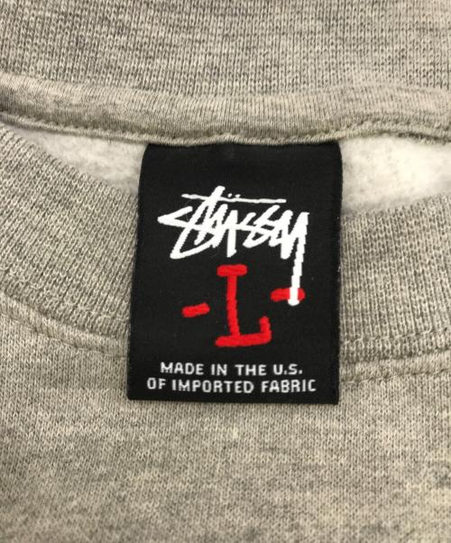 stussy（ステューシー）stussy (ステューシー) 00'sメタルプリントスウェット グレー サイズ:Lの古着・服飾アイテム