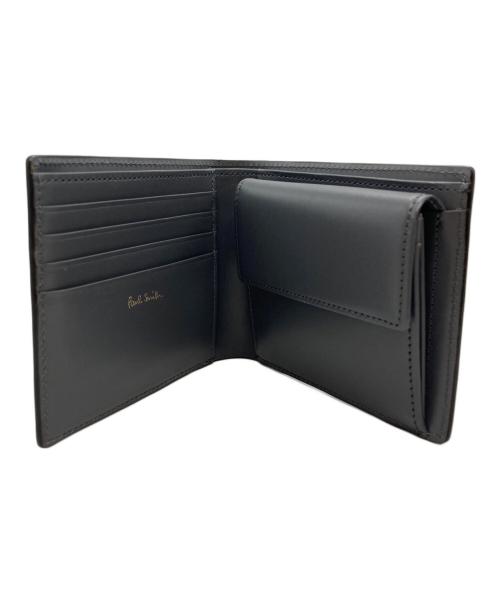 PAUL SMITH（ポールスミス）PAUL SMITH (ポールスミス) 2つ折り財布/Bifold wallet グレー×ブラックの古着・服飾アイテム