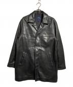 BROOKS BROTHERSブルックスブラザーズ）の古着「ラムレザカーコート/Lamb leather car coat」｜ブラック