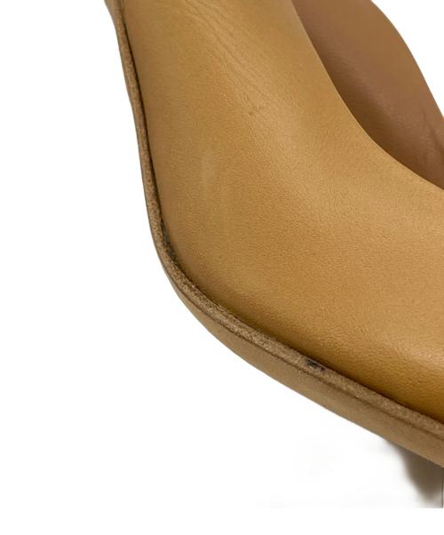 HERMES（エルメス）HERMES (エルメス) スリングバックヒールパンプス/Patent leather slingback pumps ベージュ サイズ:37の古着・服飾アイテム