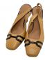 HERMES（エルメス）の古着「スリングバックヒールパンプス/Patent leather slingback pumps」｜ベージュ
