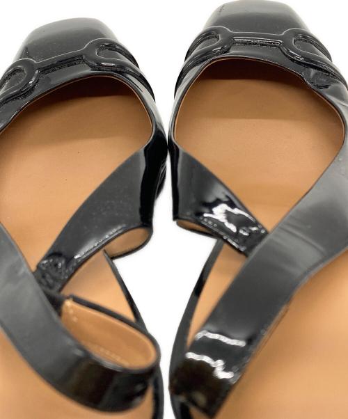 HERMES（エルメス）HERMES (エルメス) スリングバックエナメルヒールパンプス/Patent leather slingback pumps ブラック サイズ:37の古着・服飾アイテム
