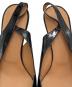 中古・古着 HERMES (エルメス) スリングバックエナメルヒールパンプス/Patent leather slingback pumps ブラック サイズ:37：15000円