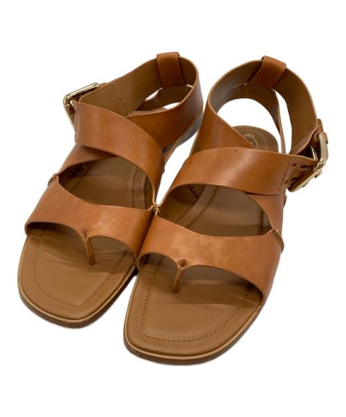 TOD'S（トッズ）TOD'S (トッズ) バックルフラットトングサンダル/ Buckle flat thong sandals ブラウン サイズ:39の古着・服飾アイテム