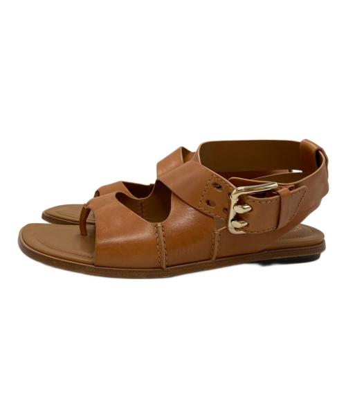 TOD'S（トッズ）TOD'S (トッズ) バックルフラットトングサンダル/ Buckle flat thong sandals ブラウン サイズ:39の古着・服飾アイテム