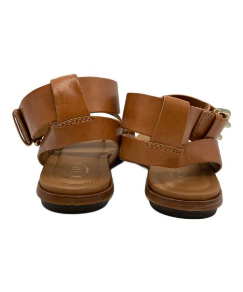 TOD'S（トッズ）TOD'S (トッズ) バックルフラットトングサンダル/ Buckle flat thong sandals ブラウン サイズ:39の古着・服飾アイテム
