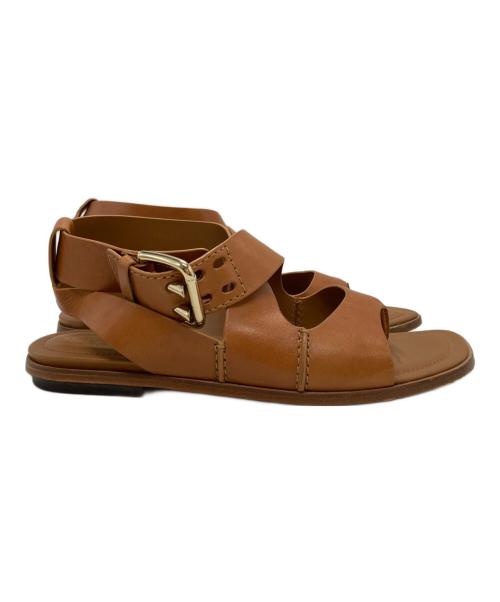TOD'S（トッズ）TOD'S (トッズ) バックルフラットトングサンダル/ Buckle flat thong sandals ブラウン サイズ:39の古着・服飾アイテム