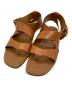 TOD'S（トッズ）の古着「バックルフラットトングサンダル/ Buckle flat thong sandals」｜ブラウン