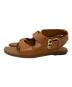 TOD'S (トッズ) バックルフラットトングサンダル/ Buckle flat thong sandals ブラウン サイズ:39：10000円