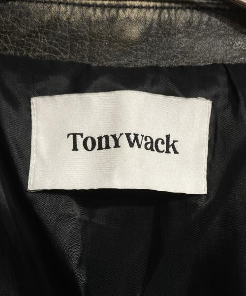 TONY WACK（トニーワック）TONY WACK (トニーワック) LEATHER CHEST ZIP JACKET/レザーチェストジップジャケット ブラウン サイズ:Mの古着・服飾アイテム