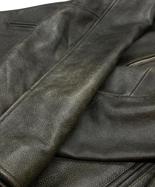 TONY WACK（トニーワック）TONY WACK (トニーワック) LEATHER CHEST ZIP JACKET/レザーチェストジップジャケット ブラウン サイズ:Mの古着・服飾アイテム