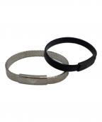 EMPORIO ARMANIエンポリオ アルマーニ）の古着「ブレスレット」｜シルバー×ブラック