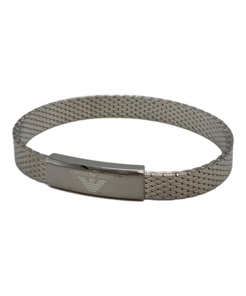 EMPORIO ARMANI（エンポリオ アルマーニ）EMPORIO ARMANI (エンポリオ アルマーニ) ブレスレット シルバー×ブラックの古着・服飾アイテム