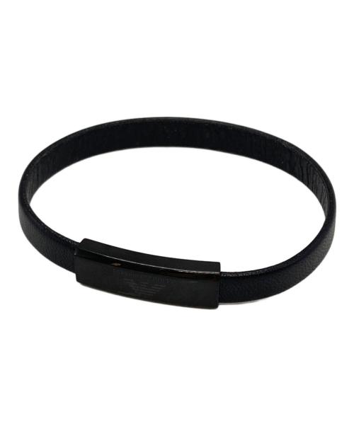 EMPORIO ARMANI（エンポリオ アルマーニ）EMPORIO ARMANI (エンポリオ アルマーニ) ブレスレット シルバー×ブラックの古着・服飾アイテム