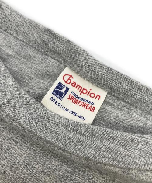 Champion（チャンピオン）Champion (チャンピオン) stussy (ステューシー) コラボTシャツ グレー サイズ:Mの古着・服飾アイテム