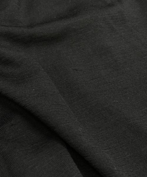 Yohji Yamamoto pour homme（ヨウジヤマモト プールオム）Yohji Yamamoto pour homme (ヨウジヤマモト プールオム) ヘンリーネックウールカットソー/Wool Henley Long Sleeve ブラック サイズ:3の古着・服飾アイテム