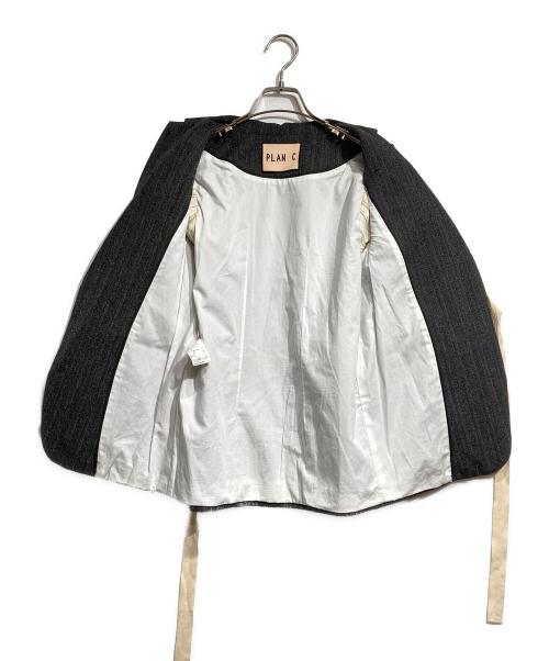 PLAN C（プランシー）PLAN C (プランシー) ウエストリボンテーラードジャケット/Tailored jacket グレー サイズ:36の古着・服飾アイテム