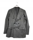 ESTNATION×LORO PIANAエストネーション×ロロピアーナ）の古着「グレンチェックダブルテーラードジャケット/Glen check double-breasted tailored jacket」｜グレー