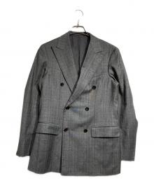 ESTNATION×LORO PIANA（エストネーション×ロロピアーナ）の古着「グレンチェックダブルテーラードジャケット/Glen check double-breasted tailored jacket」｜グレー
