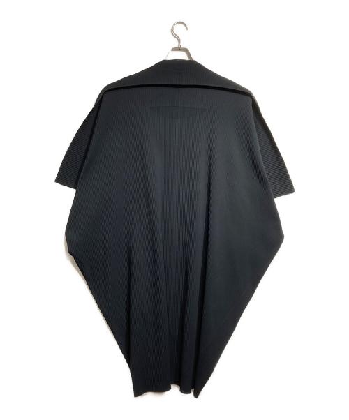 me ISSEY MIYAKE（ミーイッセイ ミヤケ）me ISSEY MIYAKE (ミーイッセイ ミヤケ) プリーツポンチョワンピース/Pleated Poncho Dress ブラック サイズ:-の古着・服飾アイテム