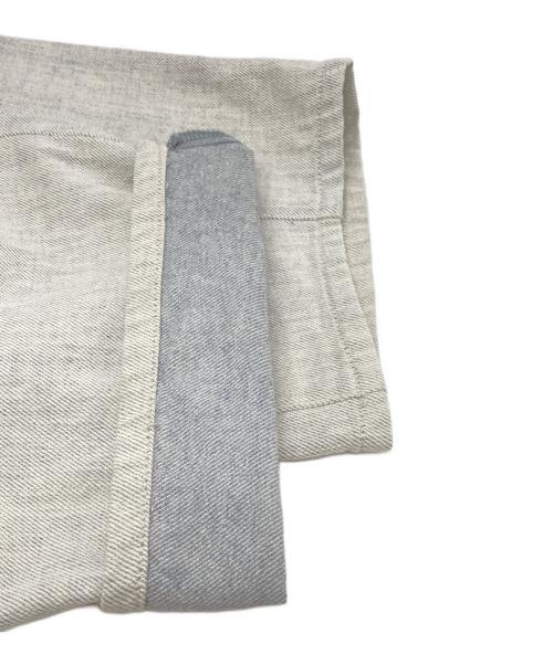 soduk（スドーク）soduk (スドーク) レザーパッチ ワイド テーパード パンツ/Leather patch wide tapered pants グレー サイズ:Mの古着・服飾アイテム