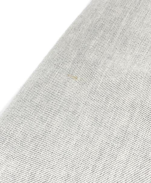 soduk（スドーク）soduk (スドーク) レザーパッチ ワイド テーパード パンツ/Leather patch wide tapered pants グレー サイズ:Mの古着・服飾アイテム